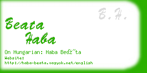 beata haba business card